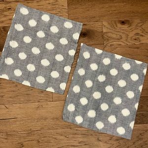 Ballard Design Chambray dot pillow covers